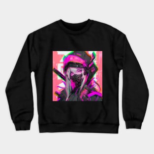 Cyborg Ninja Girl Crewneck Sweatshirt